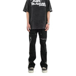Stretch Zip Hem Utility Bootcut Jeans