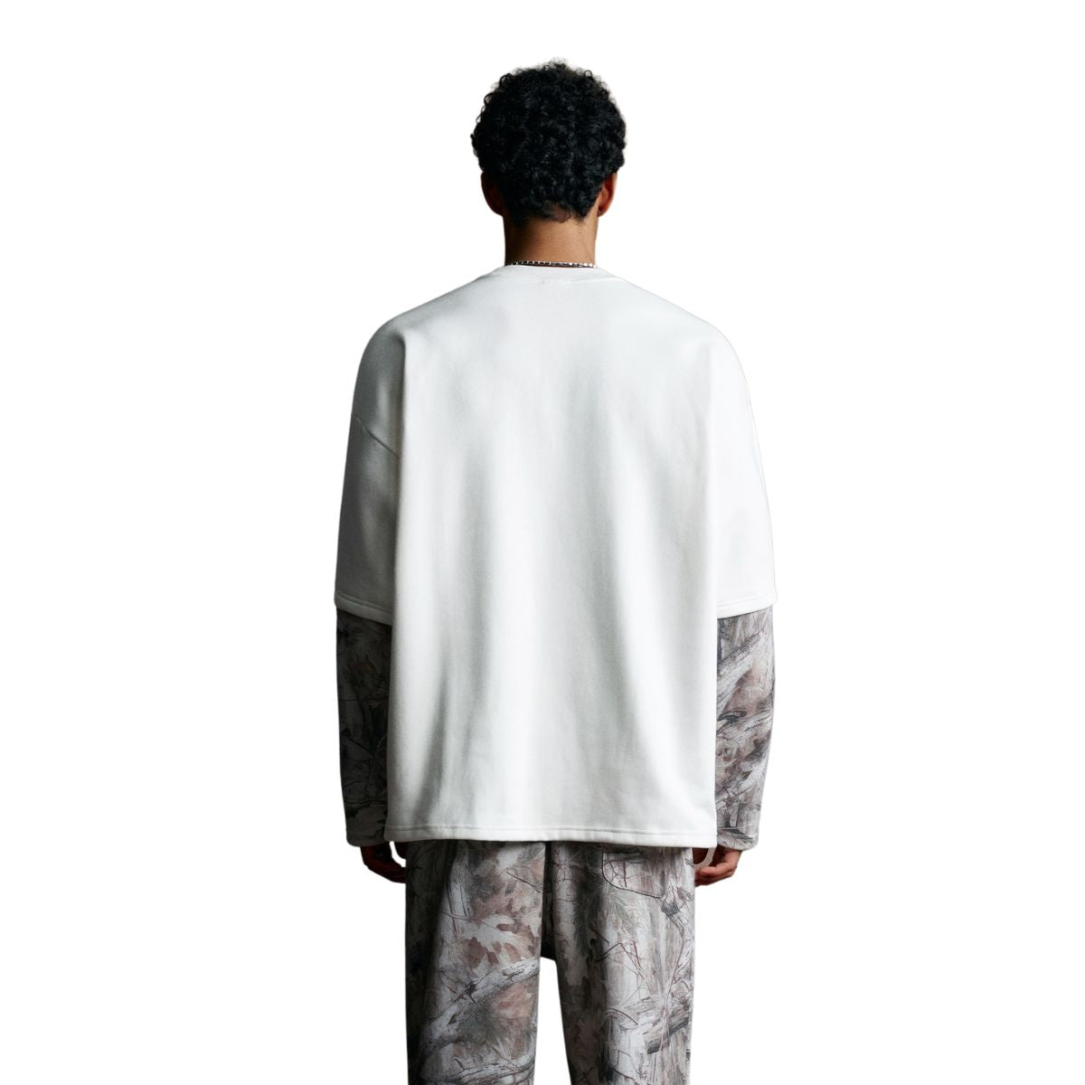 Branch Camouflage Sleeve Fleece Sweatshirt