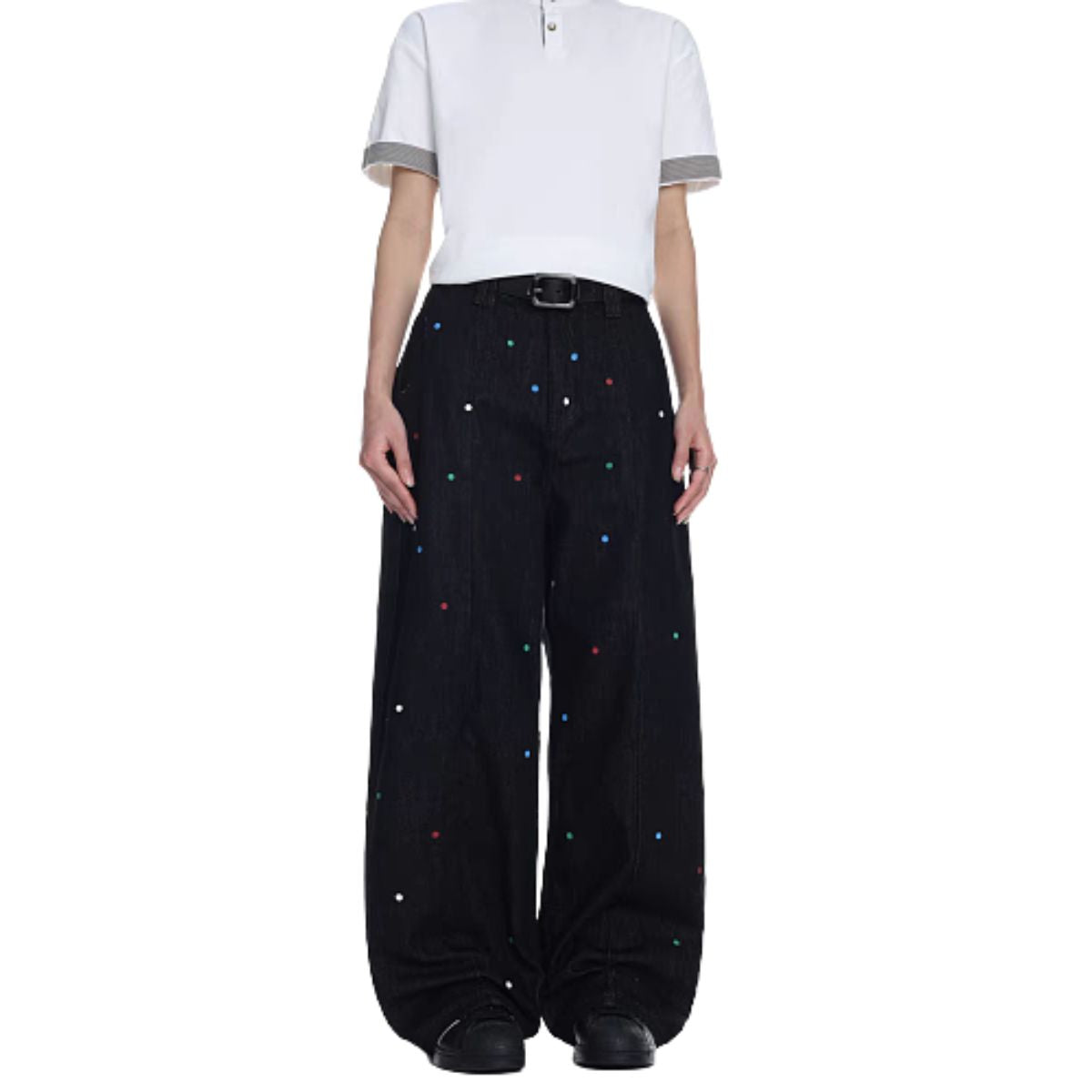 Vintage Rhinestone Straight Leg Jeans