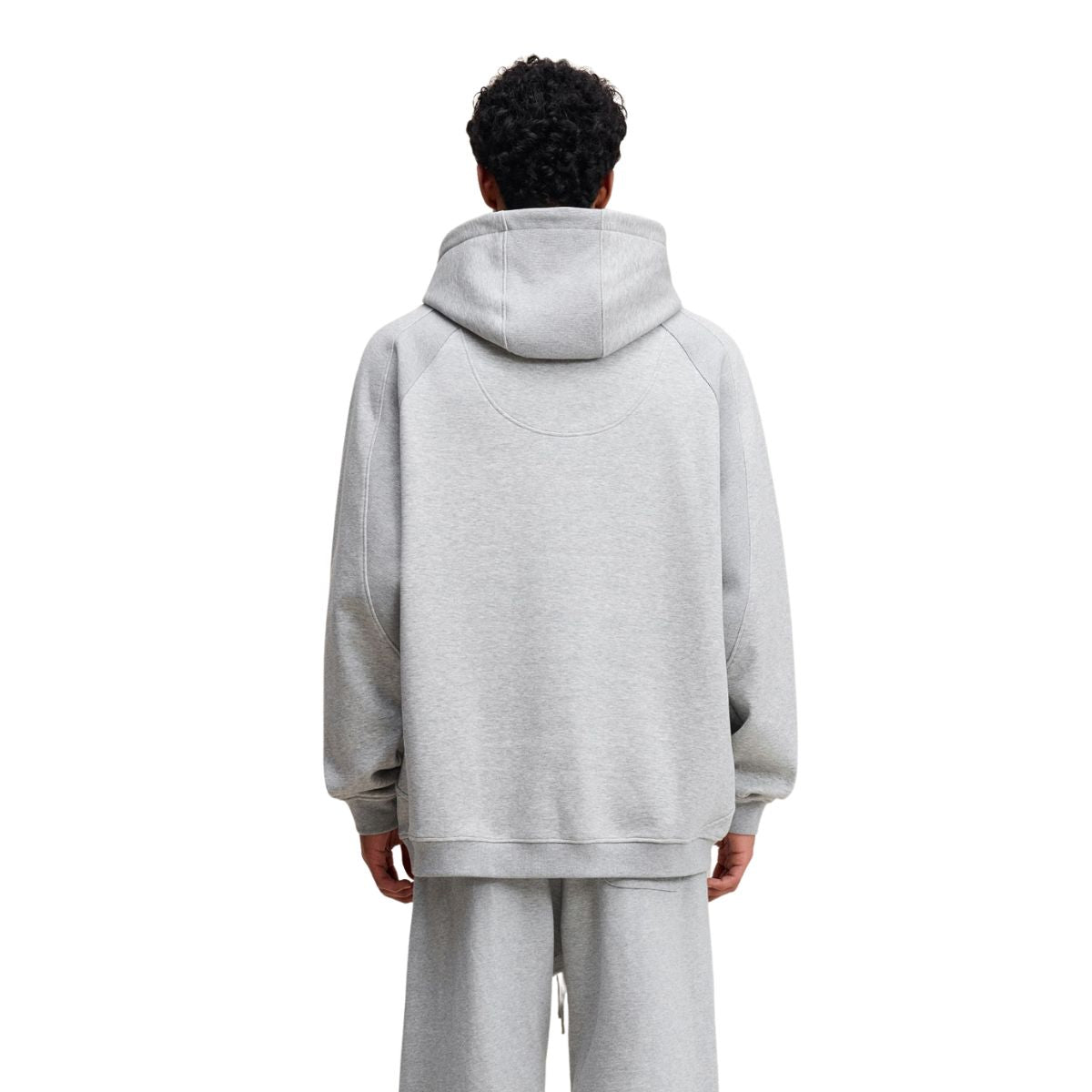 Relaxed Fit Paneled Fleece Hoodie