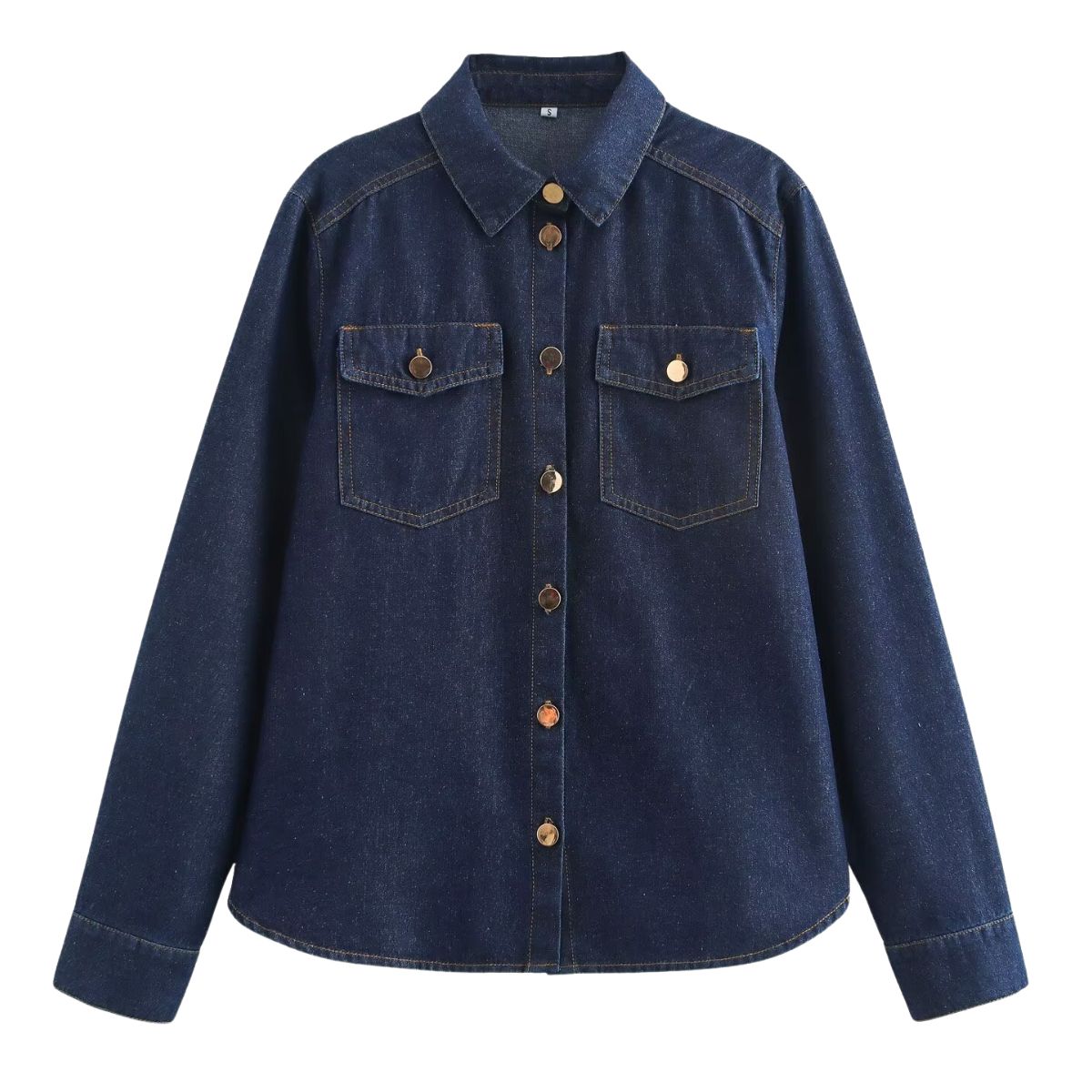 Women's Simple Denim Shirt Casual Long Sleeve Shirt Jacket