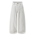 Minimalist Wide-Leg Pleated Pants