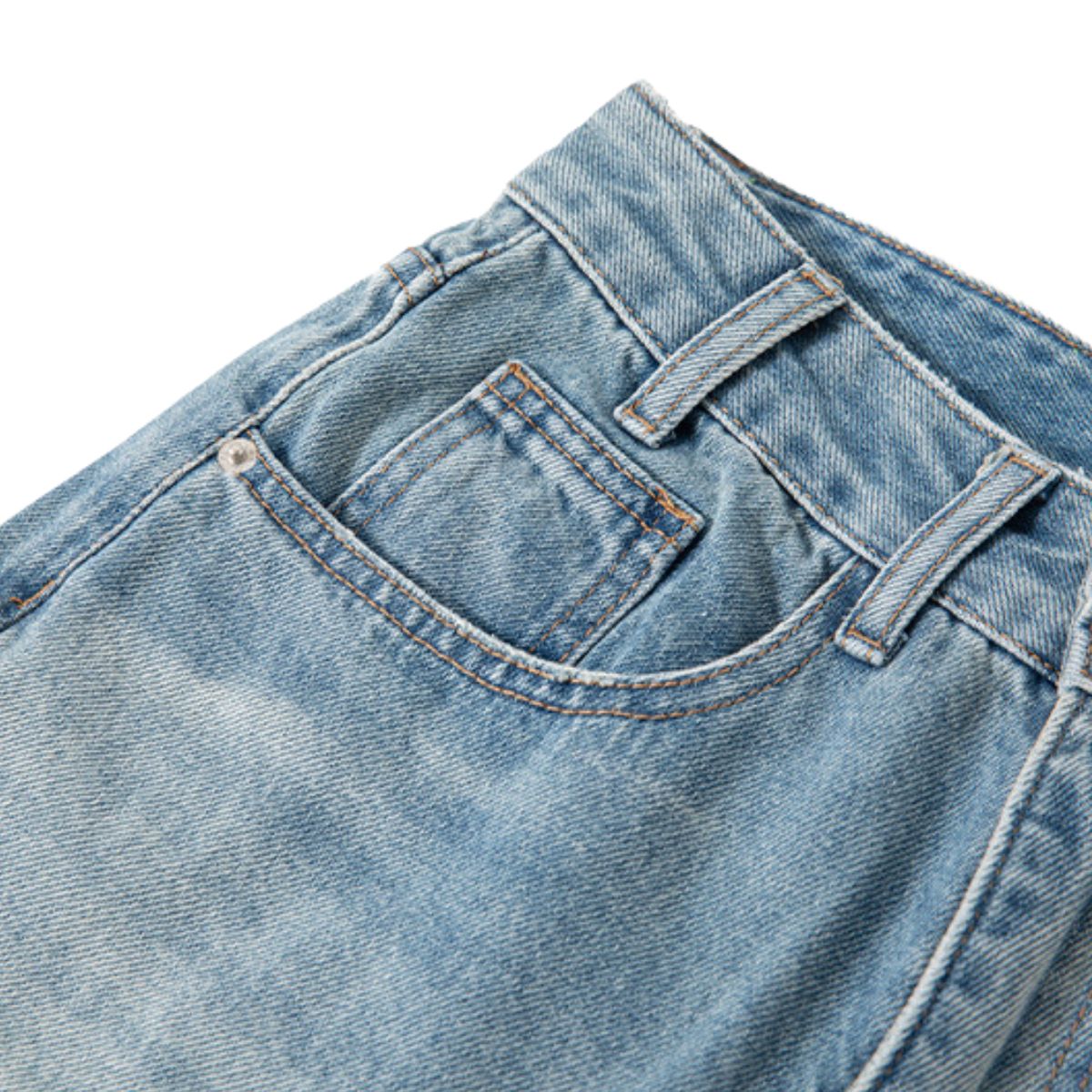 Gradient Faded Distressed Denim Shorts