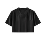 Cyber-Grunge Distressed Cutout Y2K Cropped Top