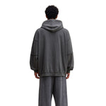 Two-Layer Sleeve Acid Washed Cotton Hoodie