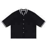 Heavyweight V Neck Button Cardigan Tee 320G