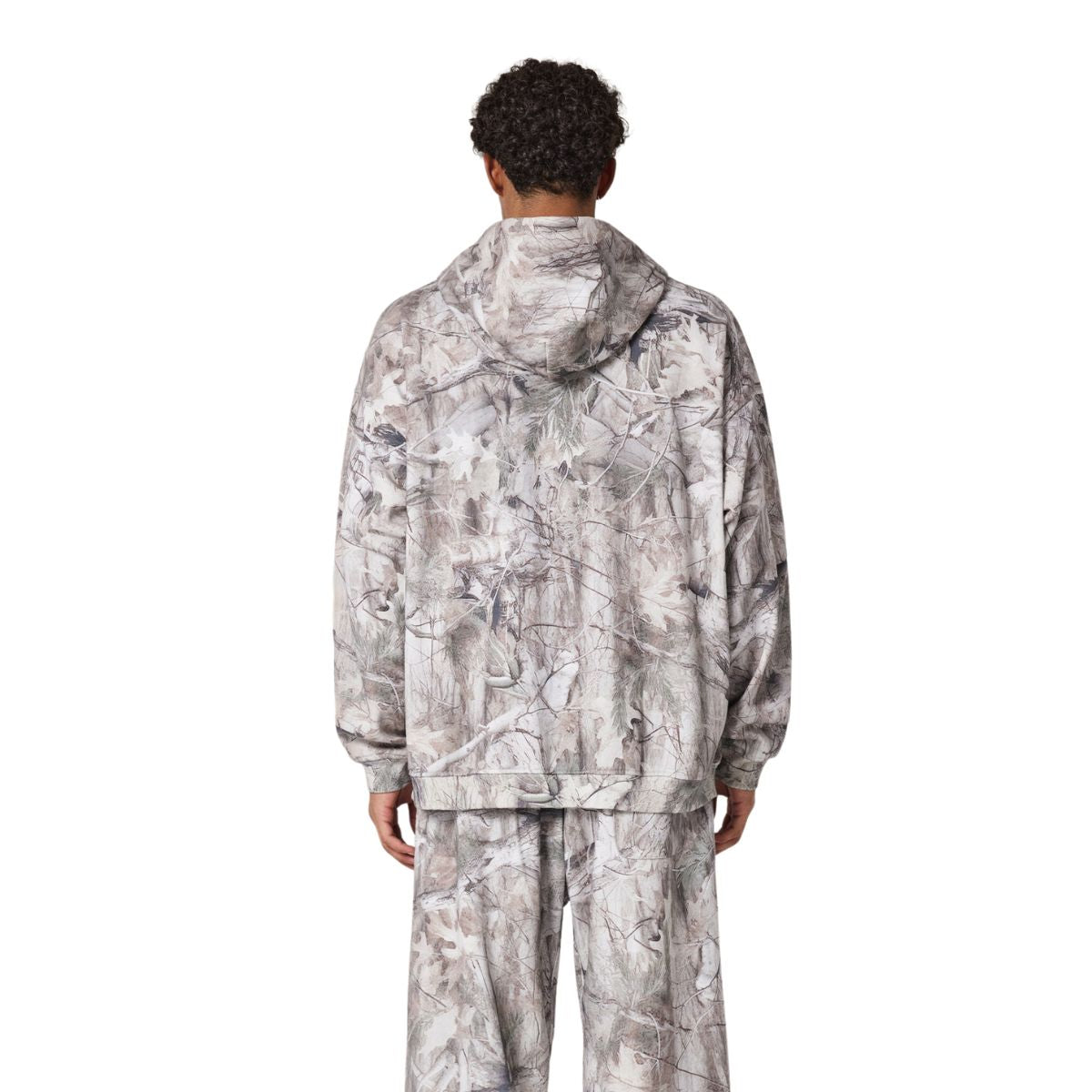 Relaxed Branch Camouflage Fleece Hoodie