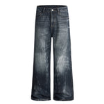 Dark Washed High Waist Boyfriend Loose Jeans