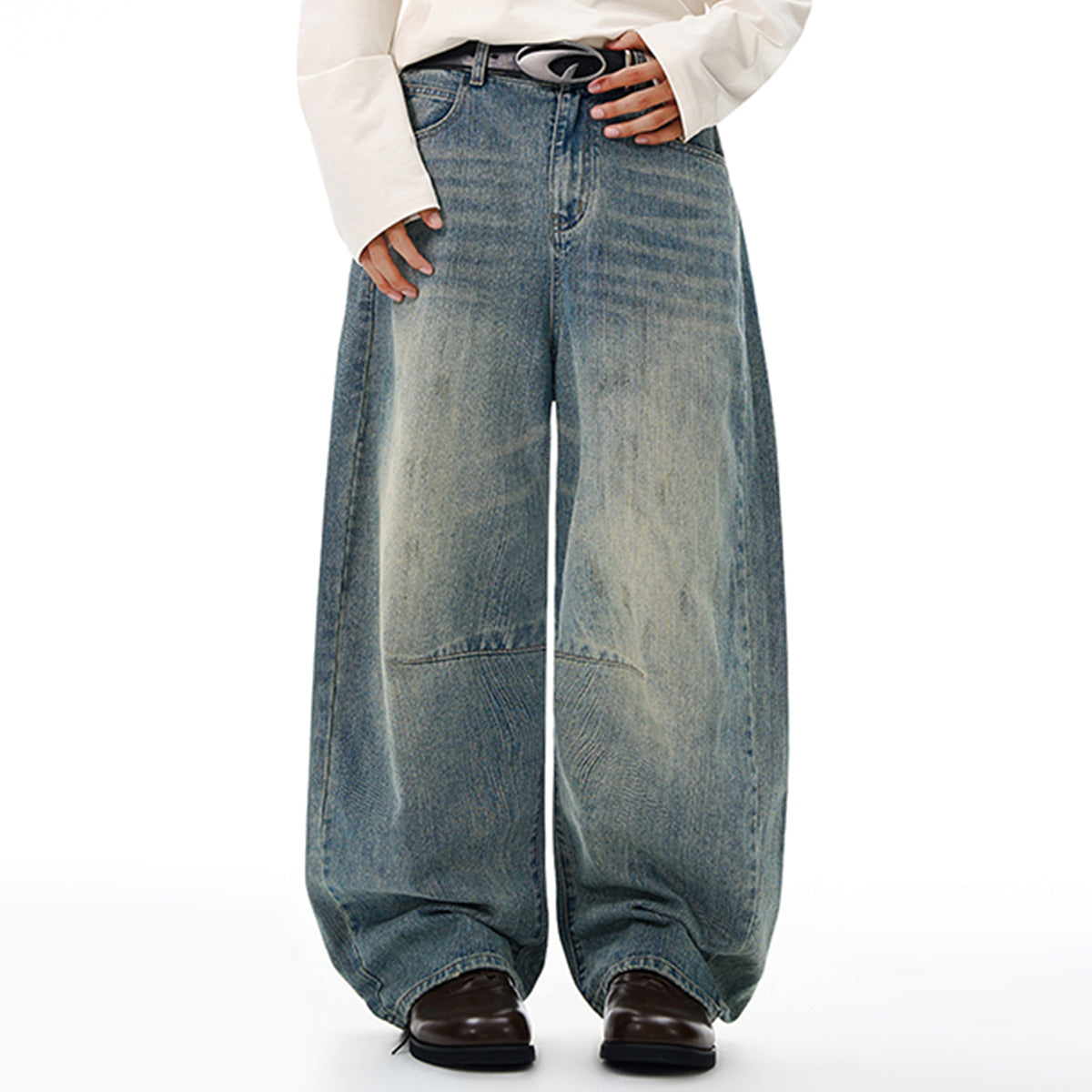 Wide-Leg Baggy Retro Jeans