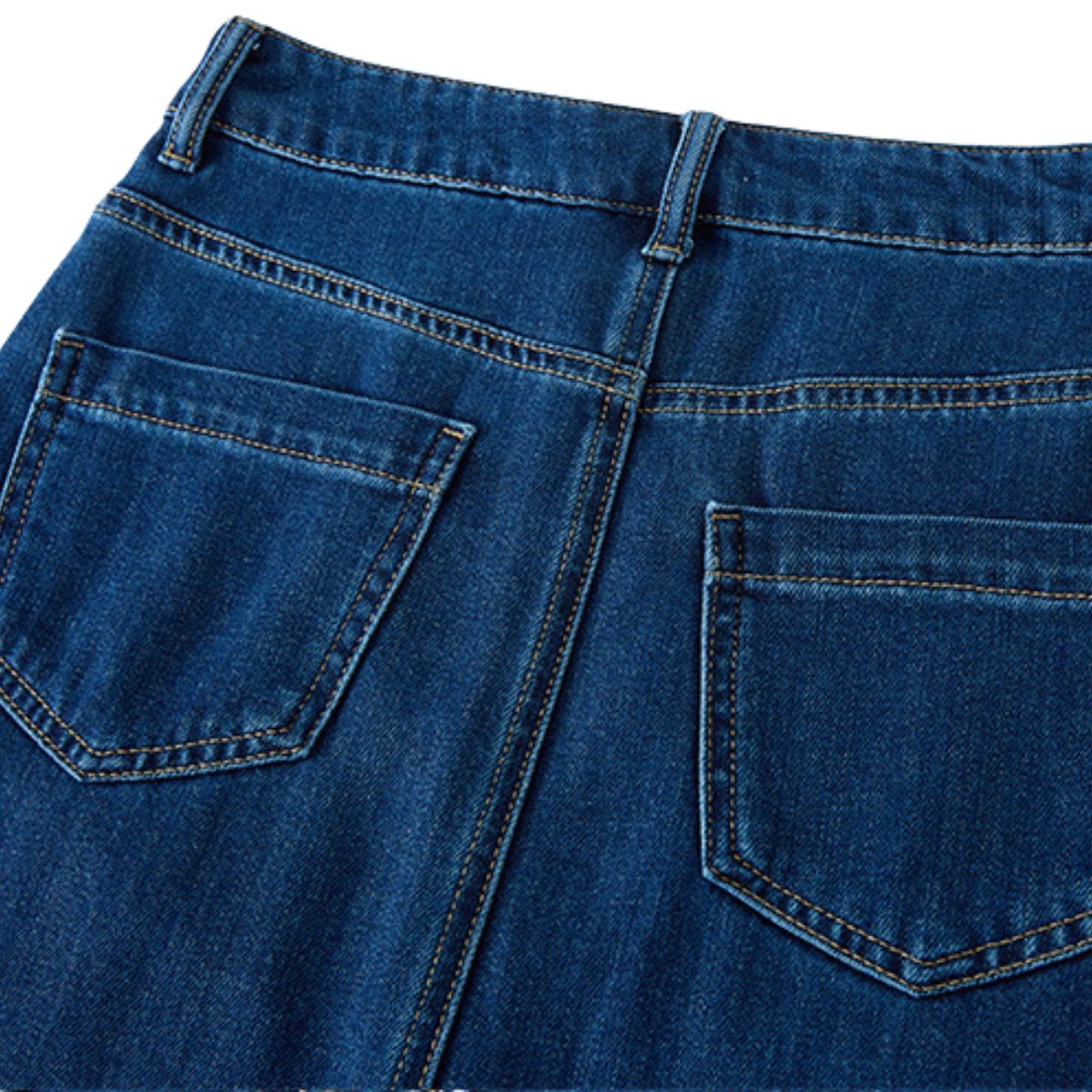 Women's Stretch Denim Midi Skirt