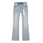 Crystal Trim Stretch Flared Denim Jeans