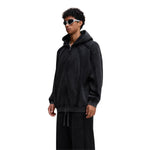 Double Slider Fleece Deconstructed Hoodie