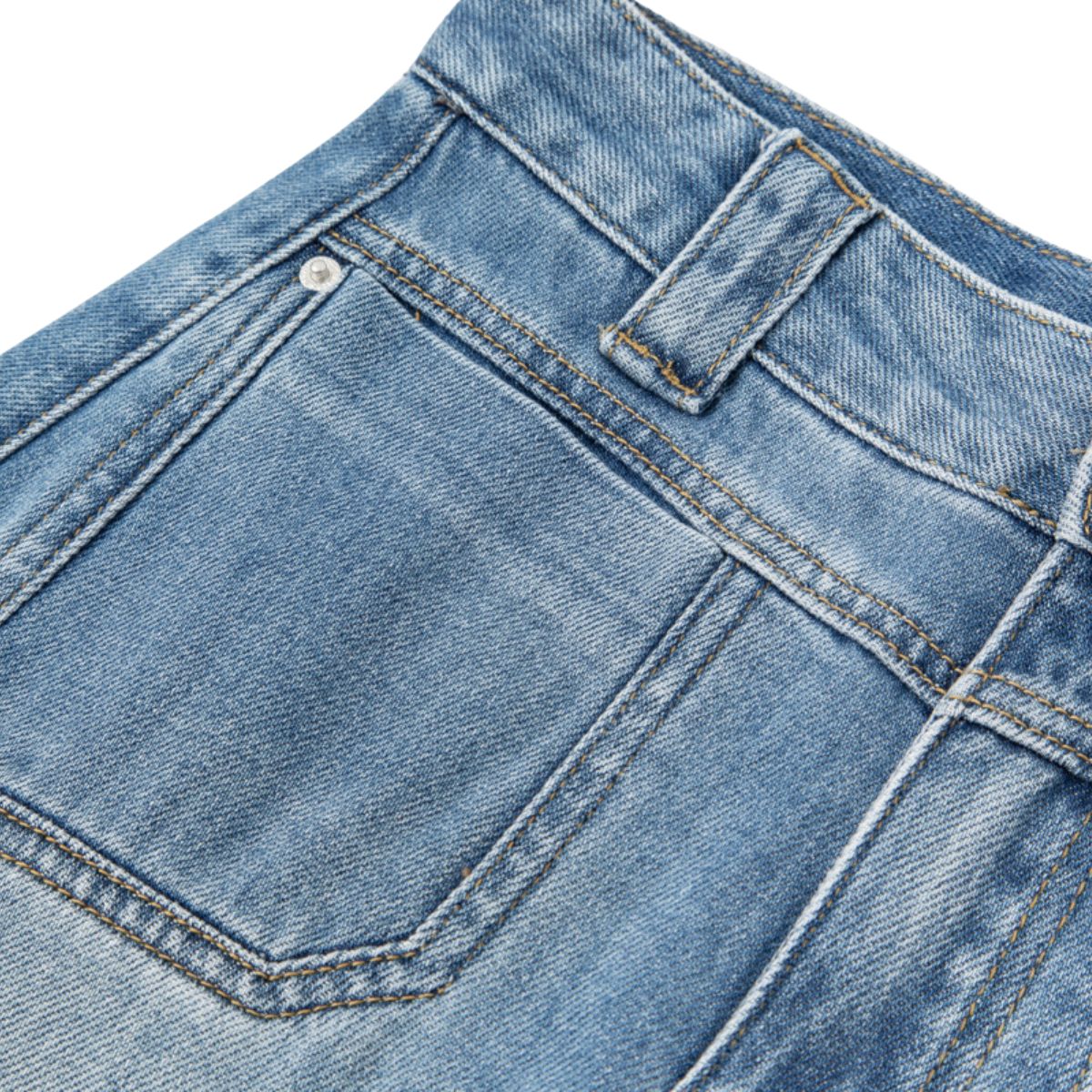 Vintage Washed Denim Mini Skirt