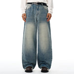 High Rise Wide Leg Vintage Light Wash Jeans