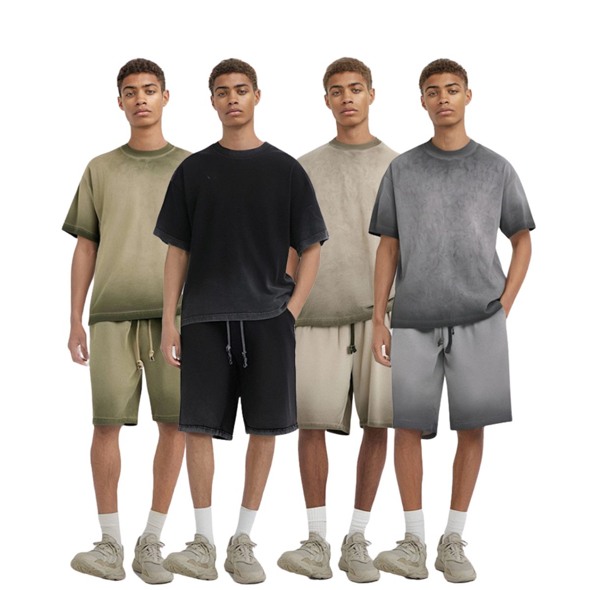 Vintage Washed Relaxed Fit Cargo Shorts