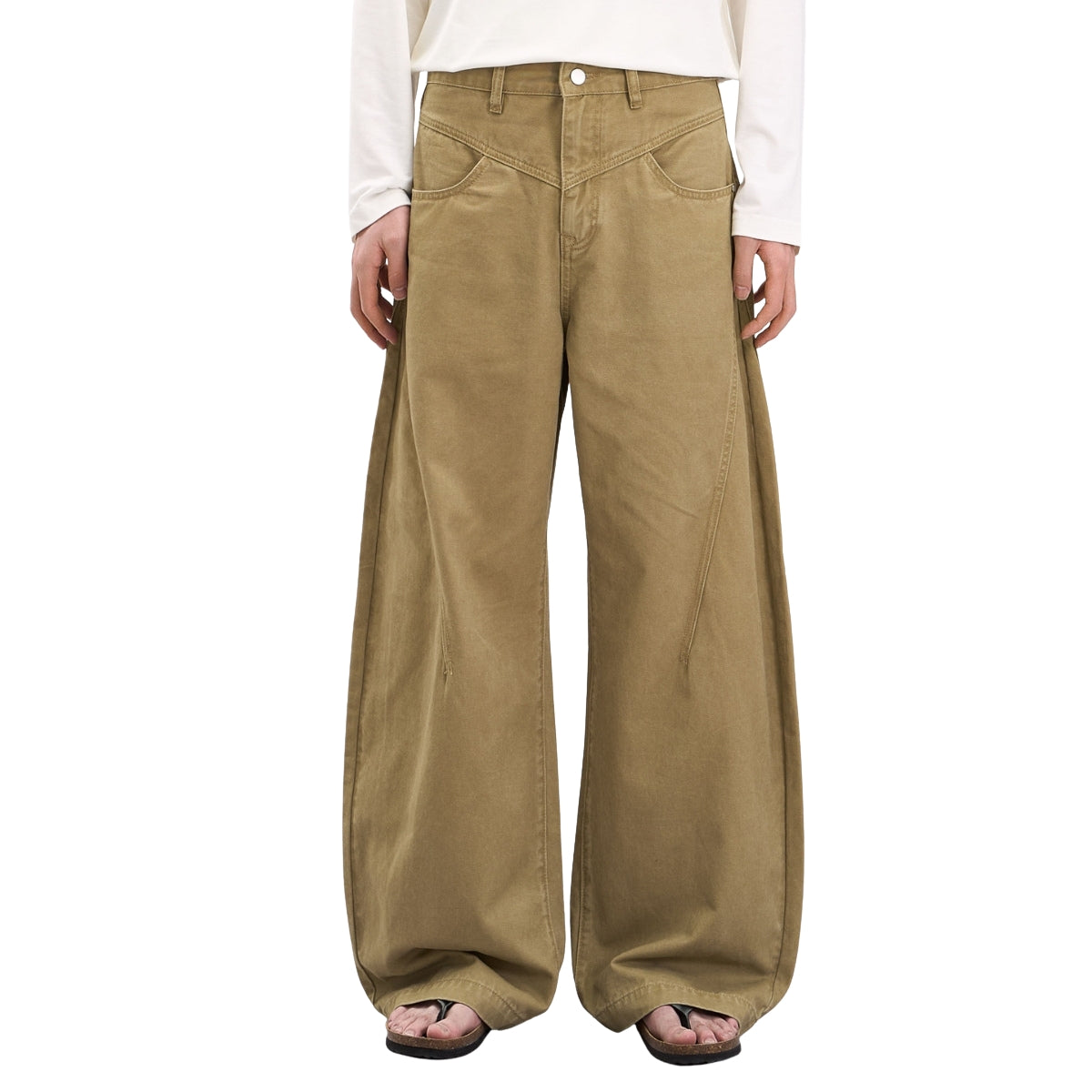 Retro Curved-Leg Relaxed Fit Cargo Pants