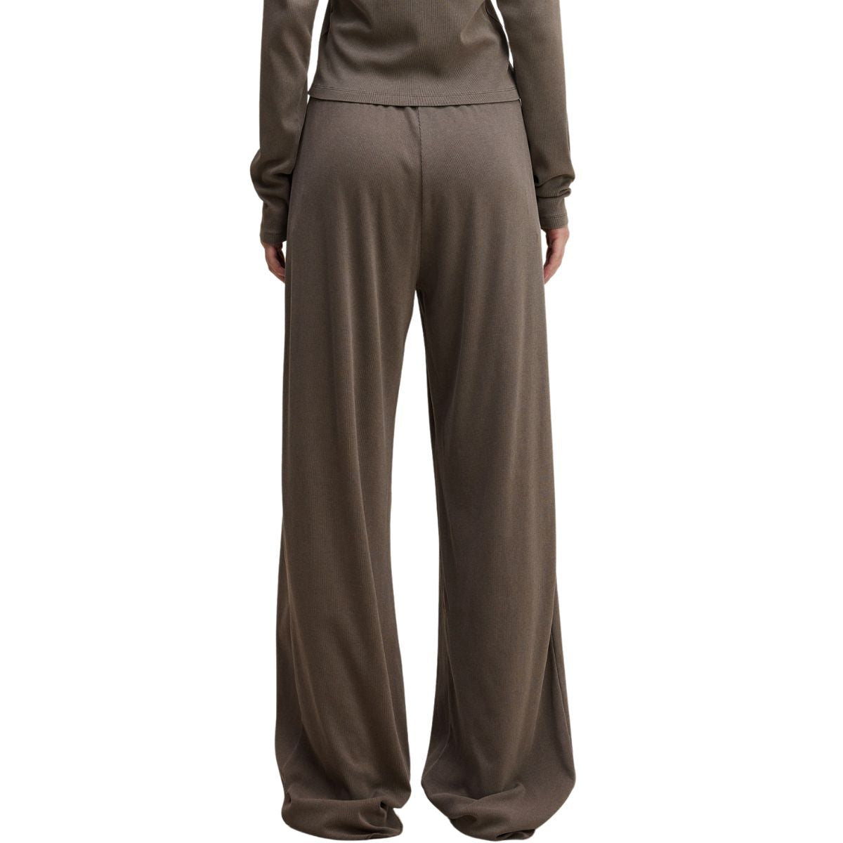 Women's Relaxed Straight Leg Ribbed Trousers