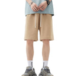 Solid Color Loose-Fit Drawstring Shorts