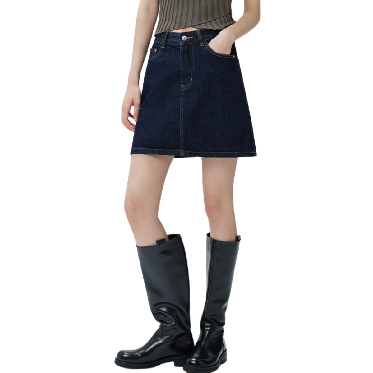 Women's A-Line Denim Mini Skirt