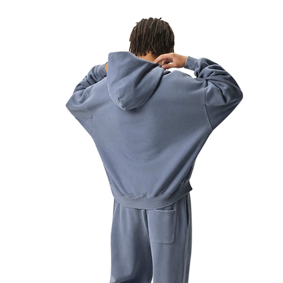 Vintage Wash Distressed Fleece Boxy Hoodie