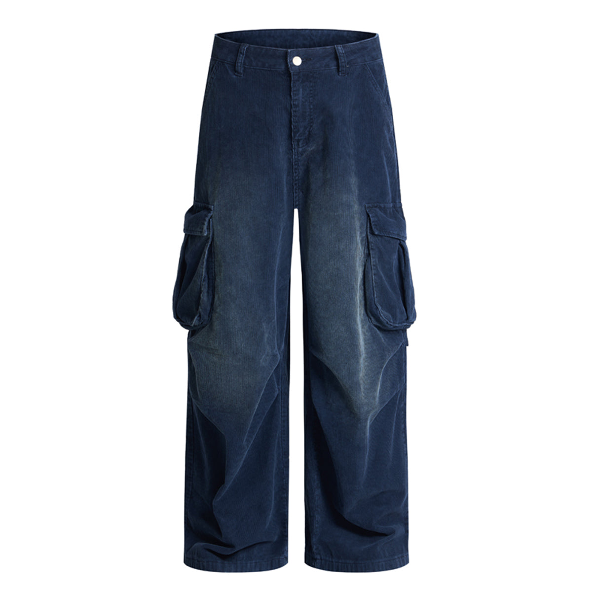 Vintage Wash Wide Leg Cargo Pants