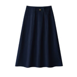Women's Stretch A-Line Denim MidiSkirt