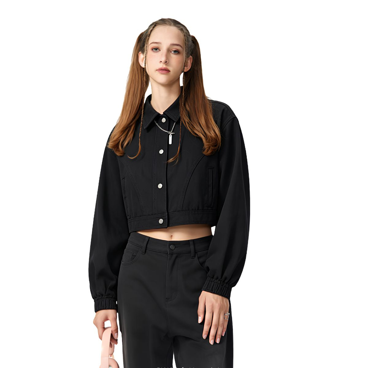 420G Vintage Cropped Slim Fit Denim Jacket