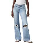 Risen Jeans Loose Fit Low-Rise Ripped Jeans