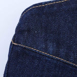 Halter Neck Denim Mini Flounce Dress