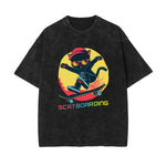 Cute Cat Stone Wash Graphic Tee-INNBLAC Fashion Apparel