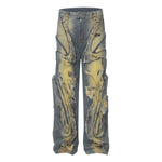 Smoke Rise Y2K Baggy Ripped Cargo Jeans