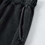 Streetwear Distressed Curved Panel Straight-Leg Pants