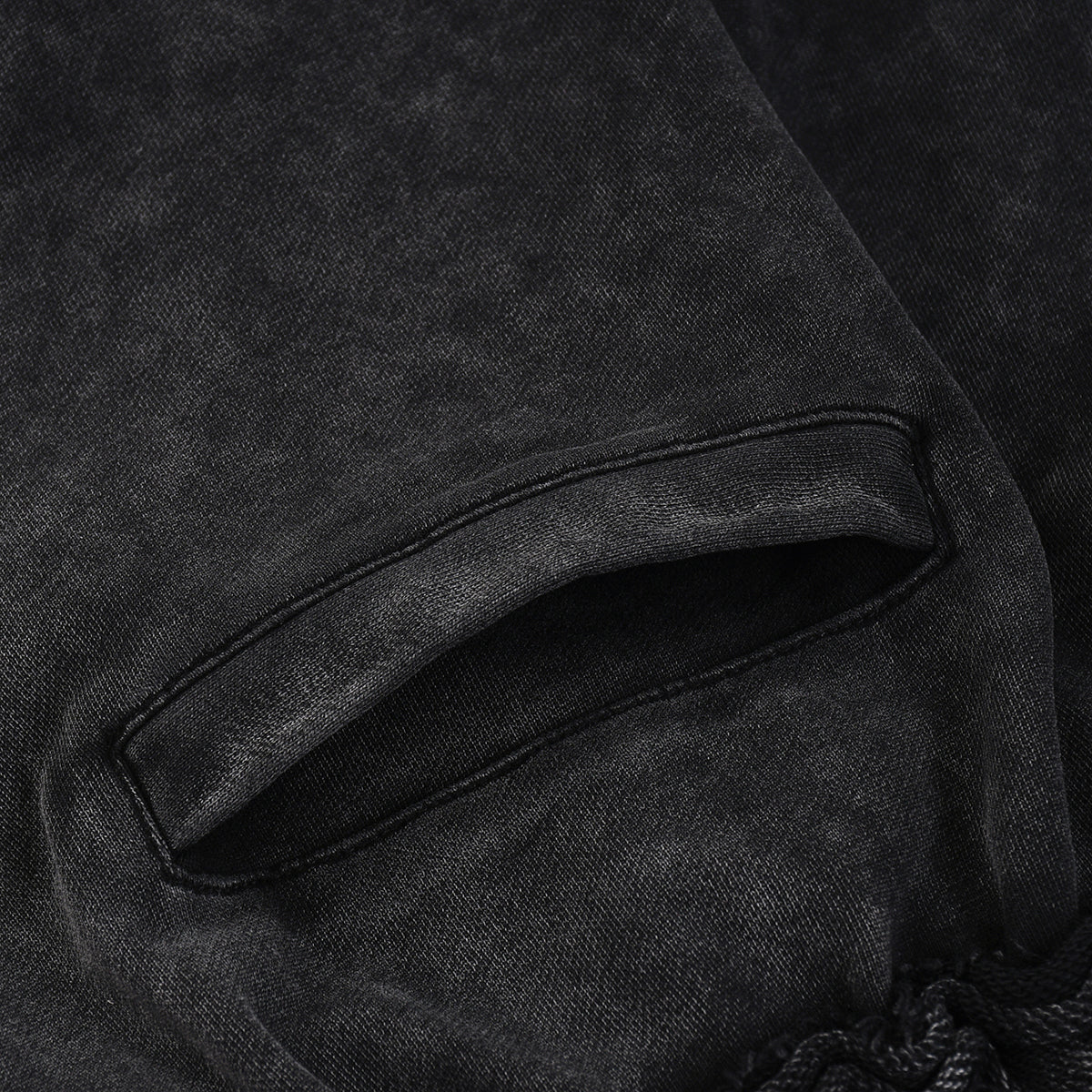 Stone-Washed Raw-Edge Sweat Shorts