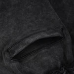 Stone-Washed Raw-Edge Sweat Shorts