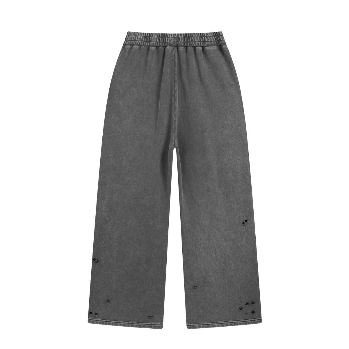 Loose Fit Washed Ripped Trousers