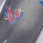 Streetwear Graffiti Printed Baggy Jeans