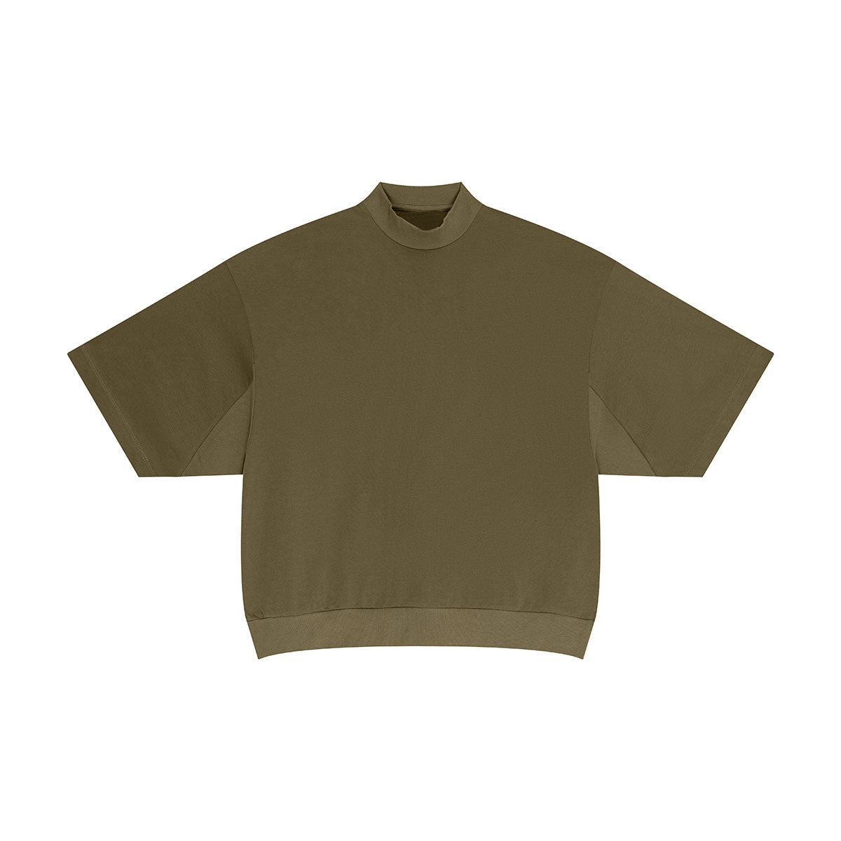 Oversized Mock Neck Short Sleeve T-shirt