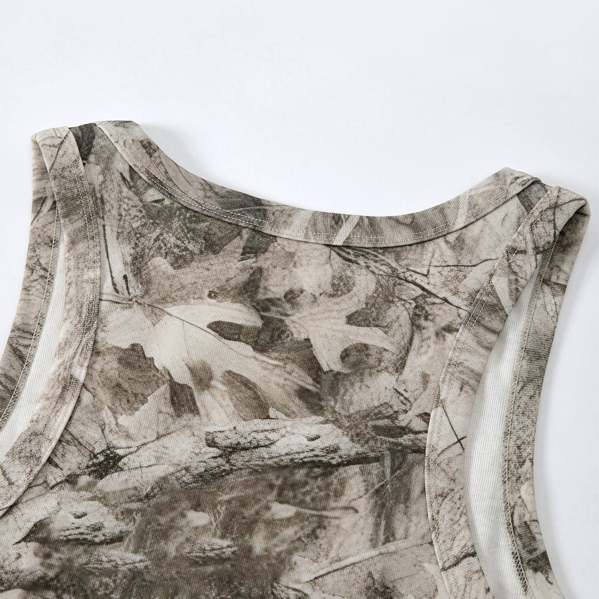 Forest Print Camo Nature Inspired Sleeveless Tank