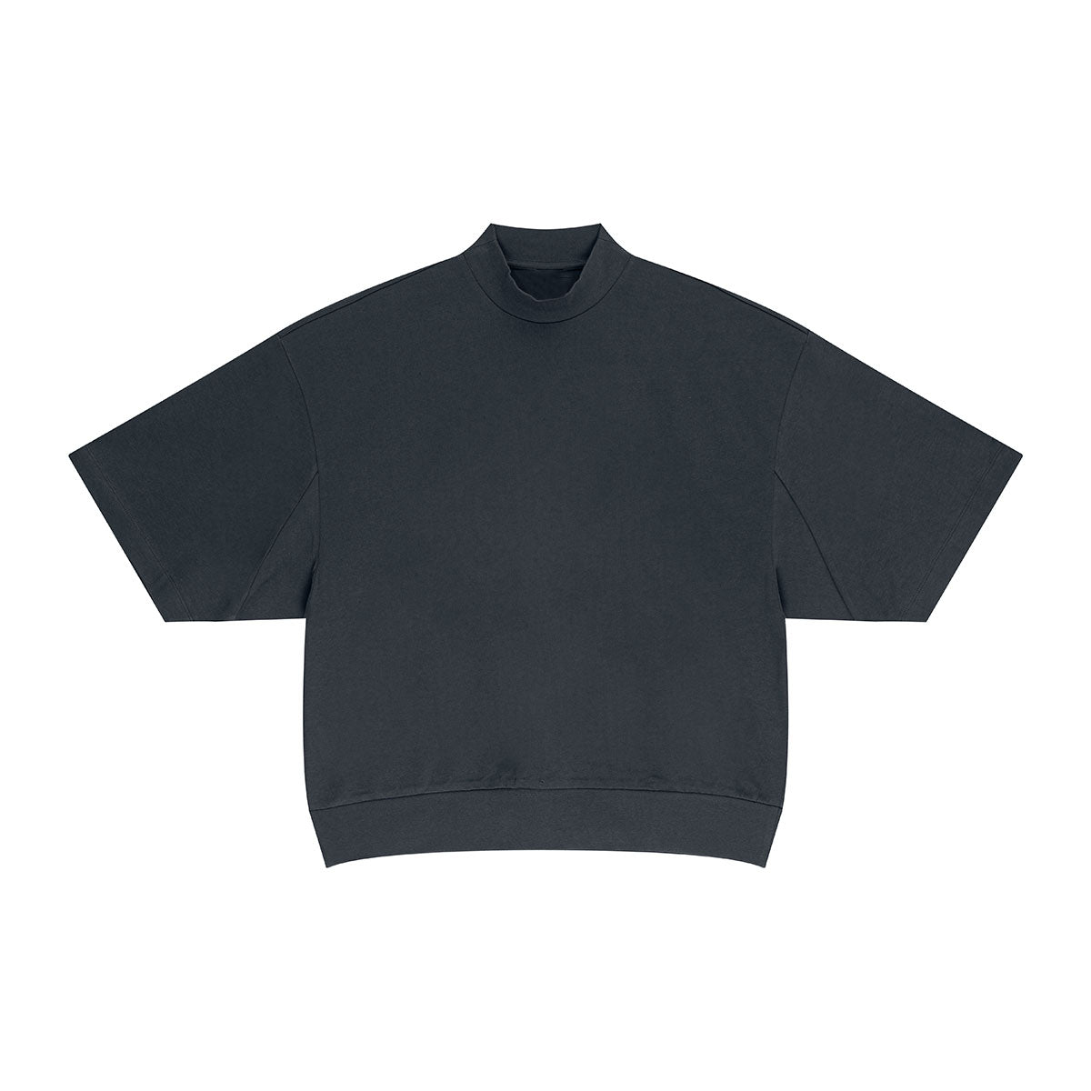 Oversized Mock Neck Short Sleeve T-shirt