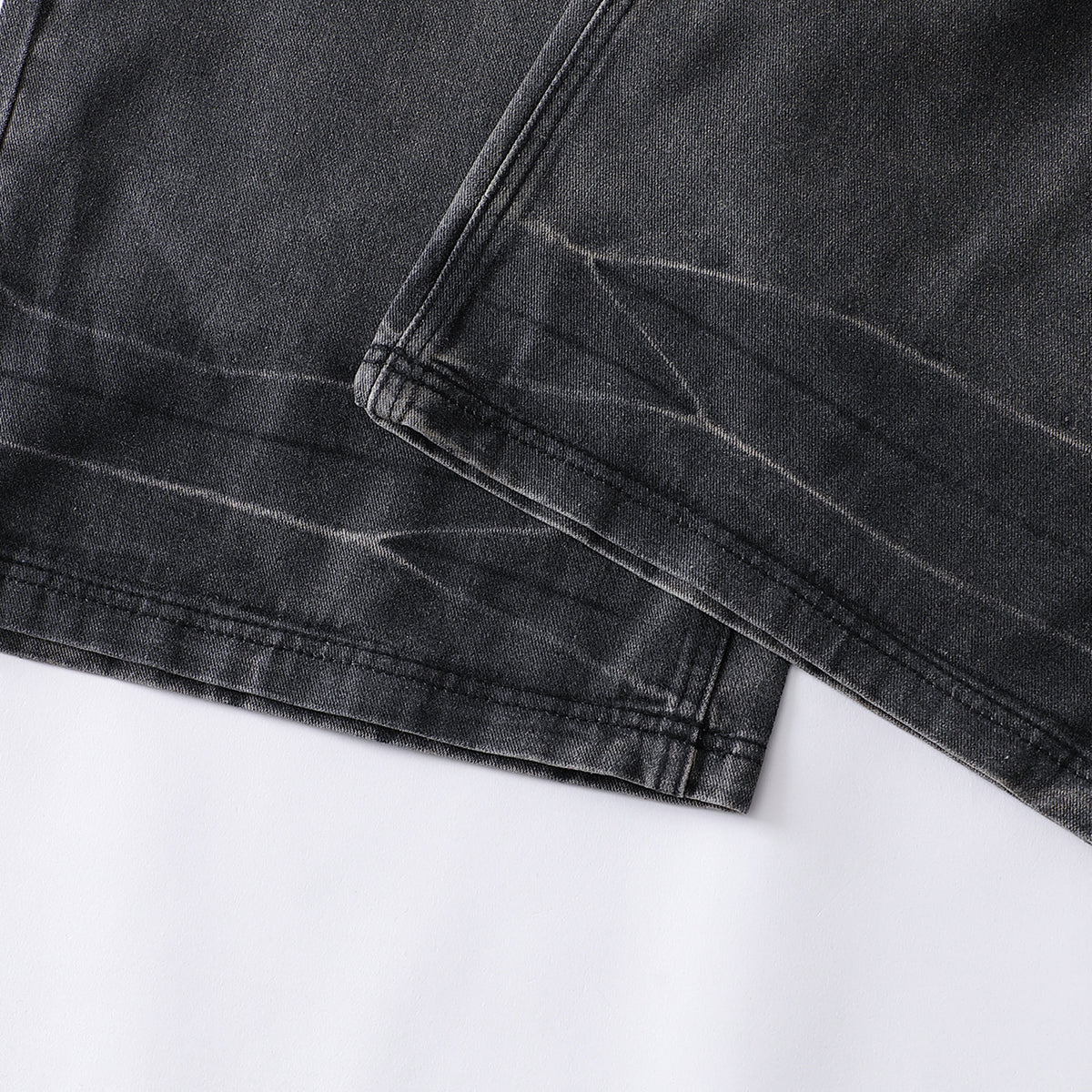 Vintage Whisker Wash Wide-Leg Jeans