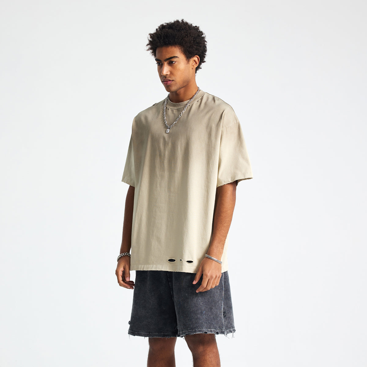 Vintage Distressed Baggy T Shirt 250gsm