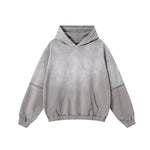 Two-Layer Sleeve Ombre Faded Hoodie