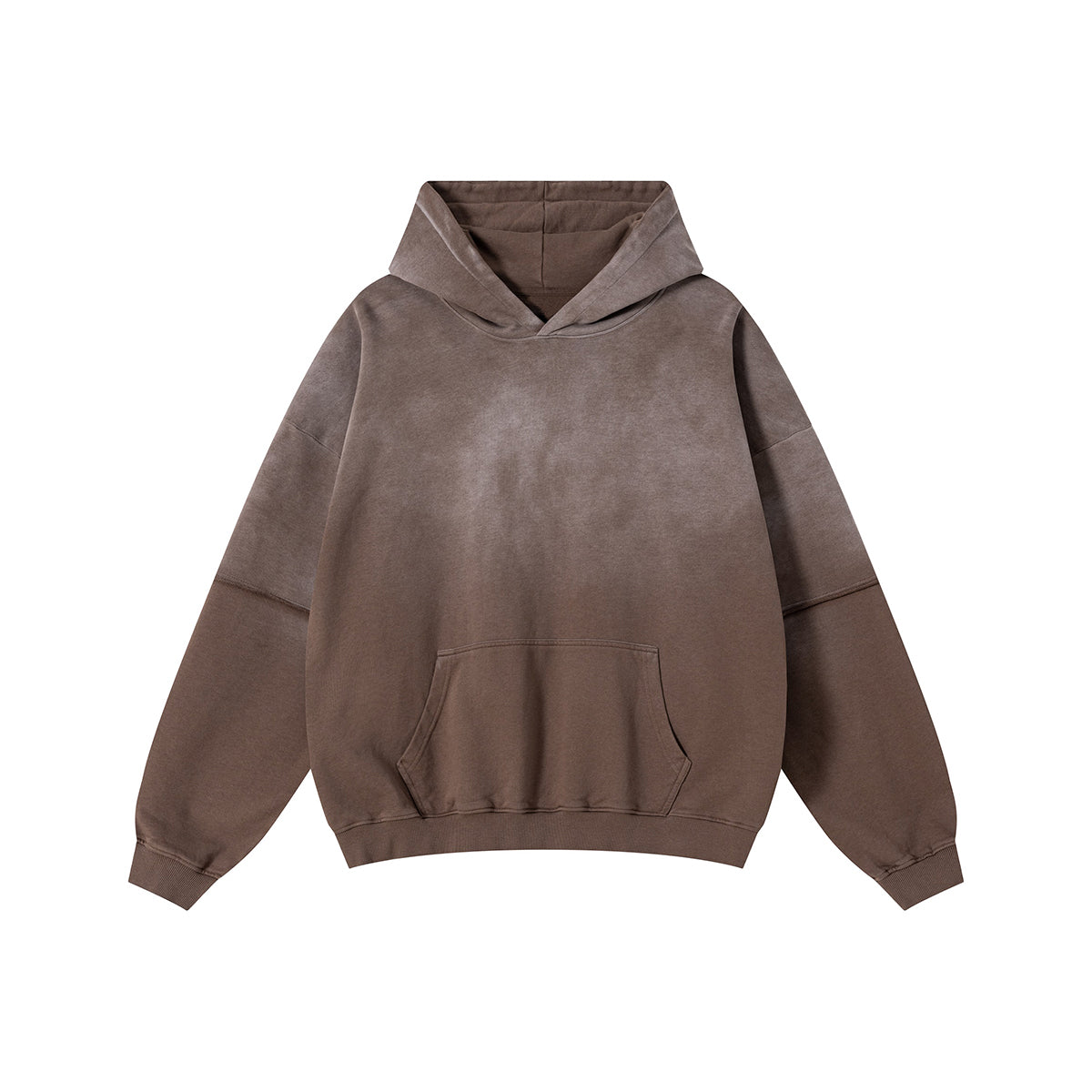 Two-Layer Sleeve Ombre Faded Hoodie