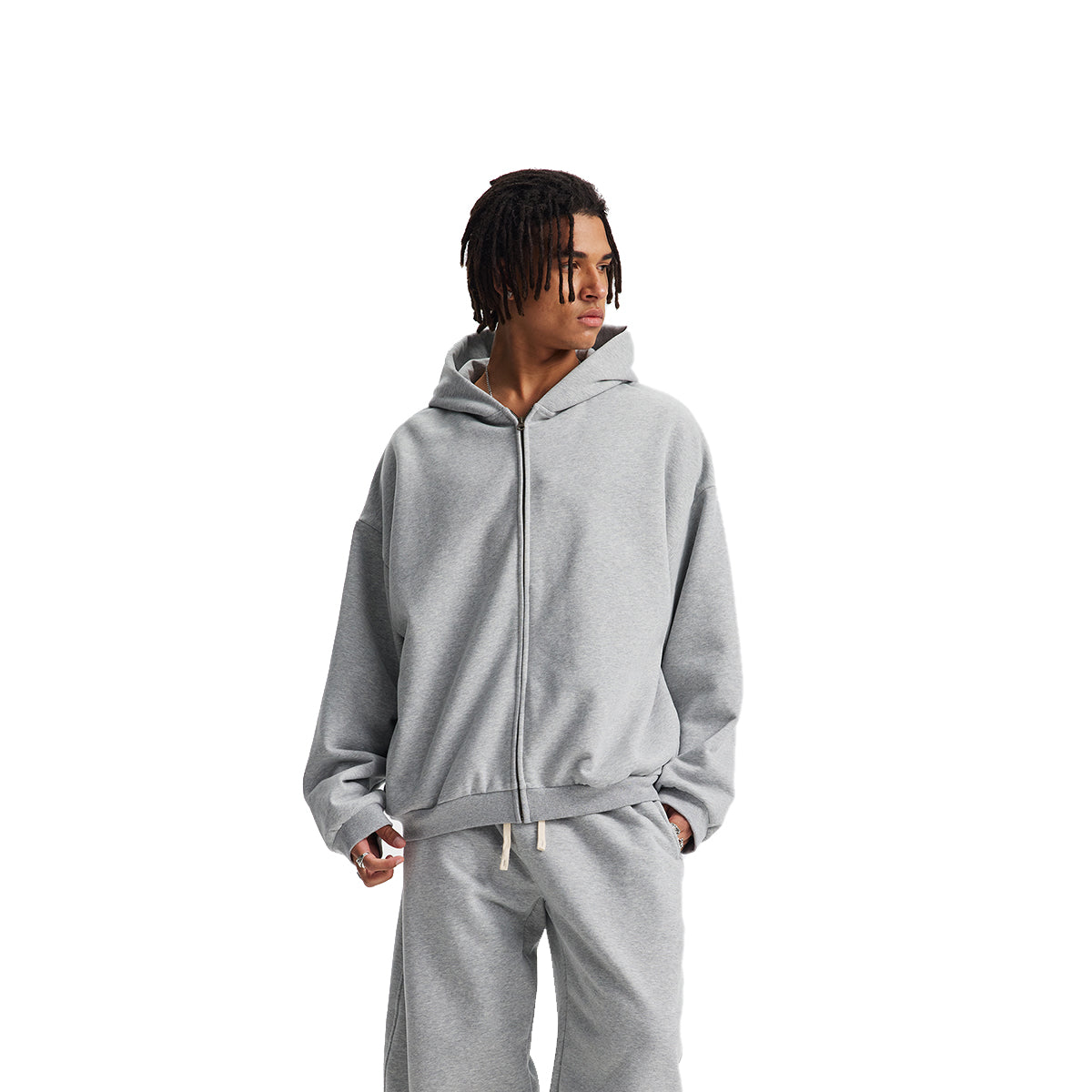 Fleece Lined Full Zip Front Hoodie