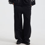 Casual Loose Fit Paint Splatter Elastic Waist Sweatpants