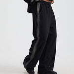 Casual Loose Fit Paint Splatter Elastic Waist Sweatpants