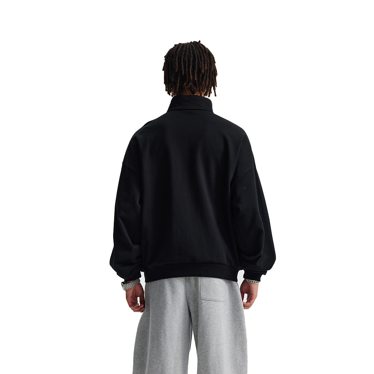 Oversized Zip High Neck Sweatshirt