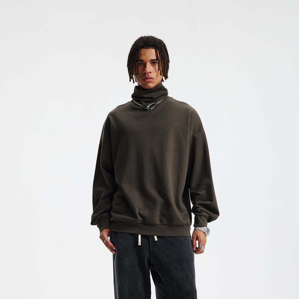 Soft Oversized Turtleneck Cozy Comfort Sweatshirt