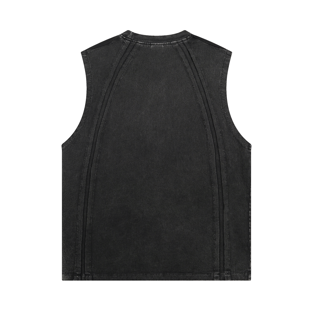 Raw Edge Patchwork Muscle Tank 275gsm