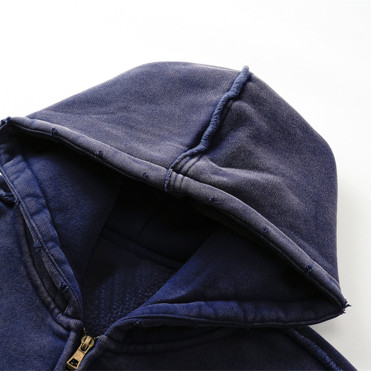 Oversized Vintage Washed Zip Up French Terry Hoodie